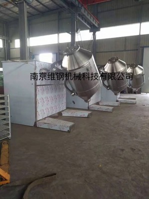 河北客戶訂購的3臺1500L三維運動混合機、移動料倉、真空上料機制造完成